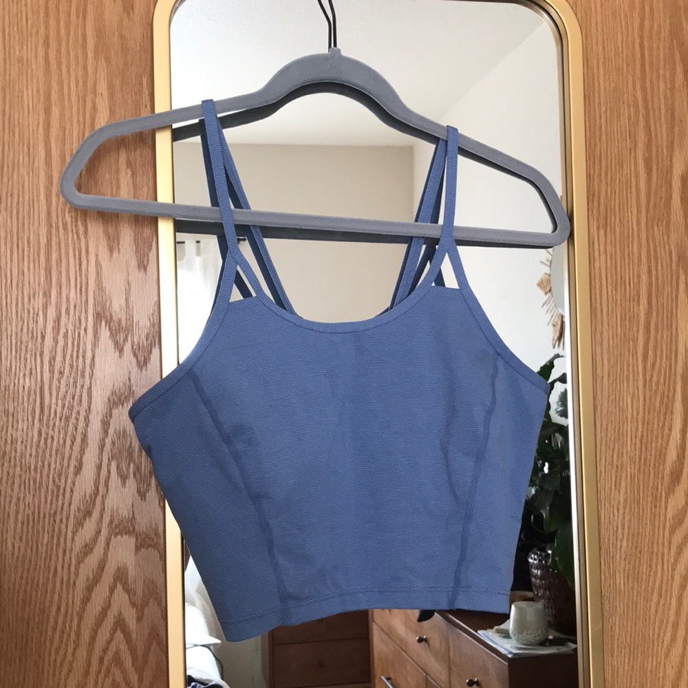 Prana cropped tank with shelf bra SZ S